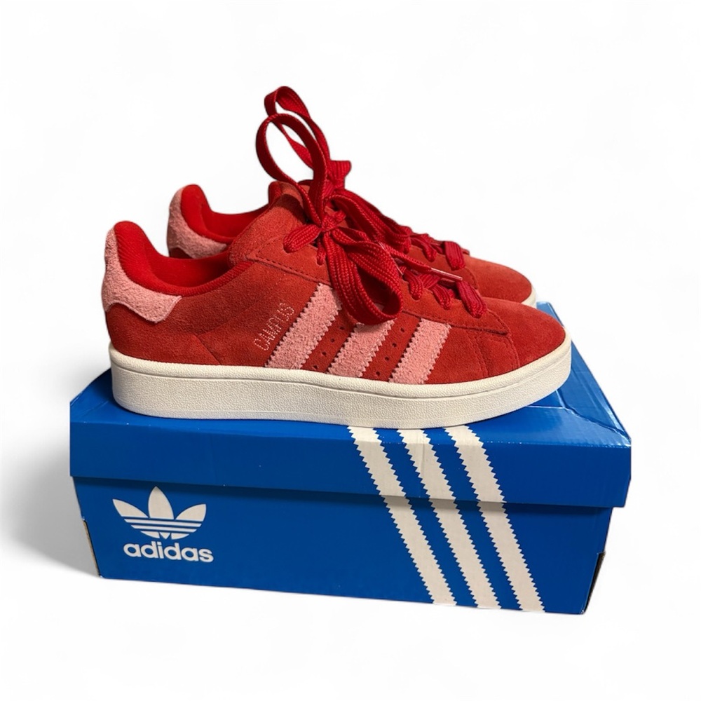 Adidas Campus 00s Better Scarlet Pink Spark Sneakers, Size 7W, New with Box
